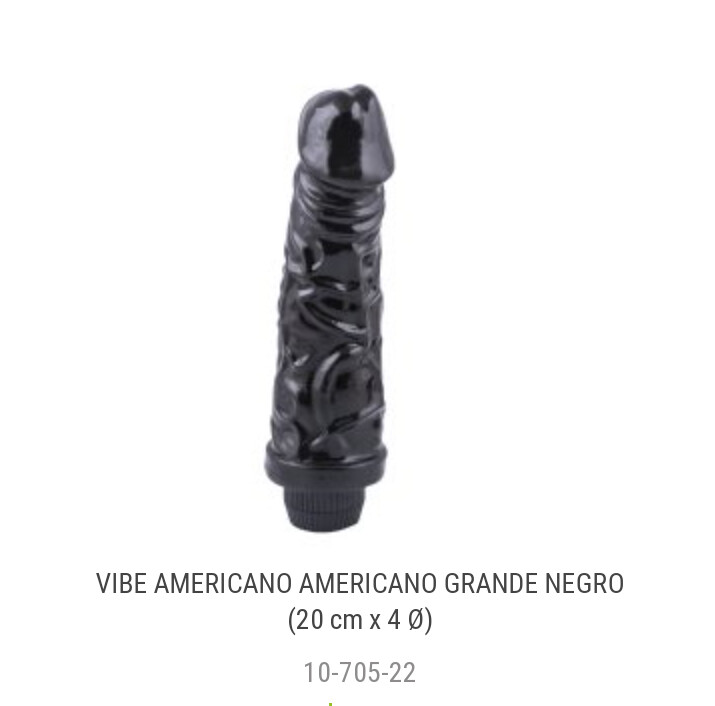 Vibrador Americano Grande Negro 20 x 4 cn