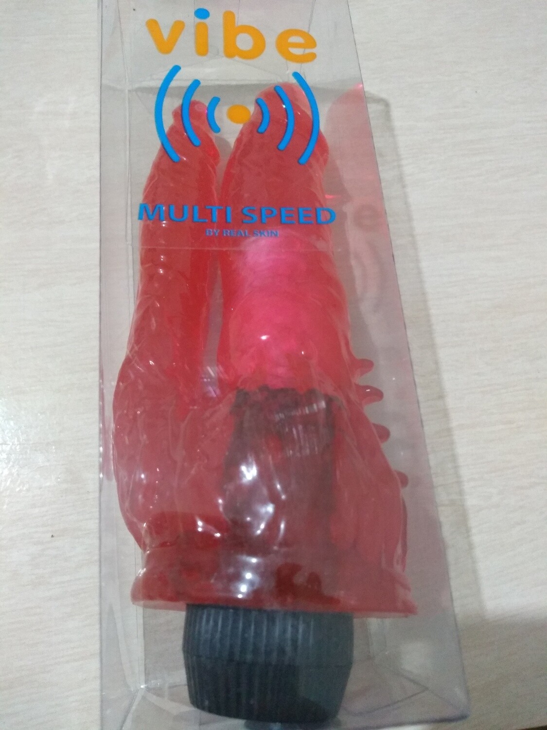 Vibro Doble Rojo Real Skin