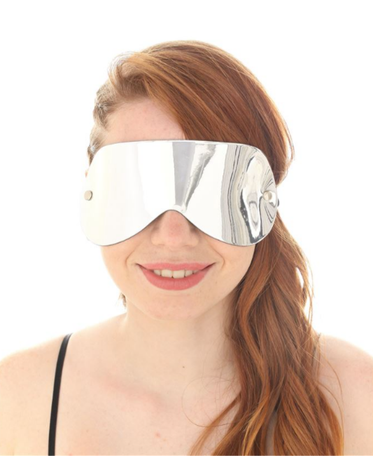 Antifaz ciego plateado