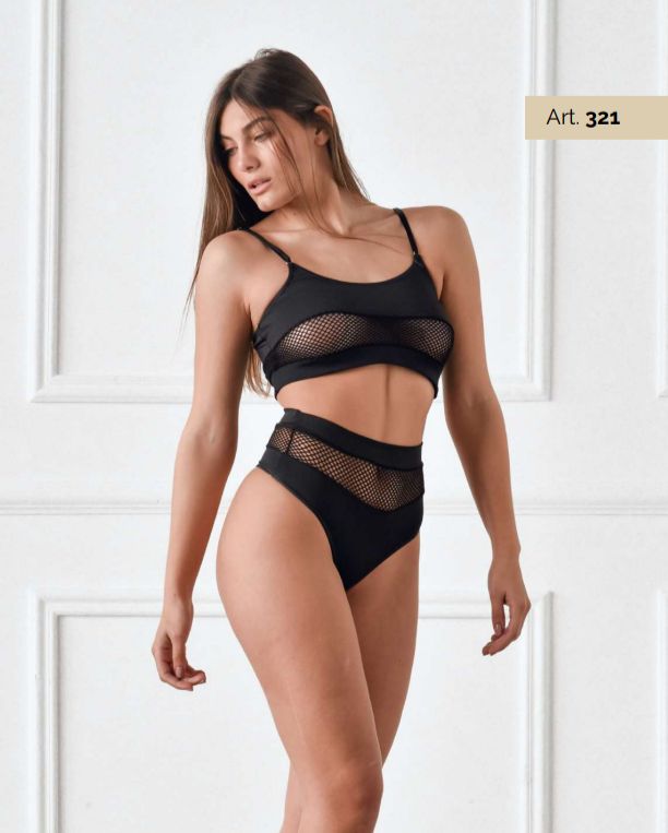 Top y culotte con cintura de red Malena Opus