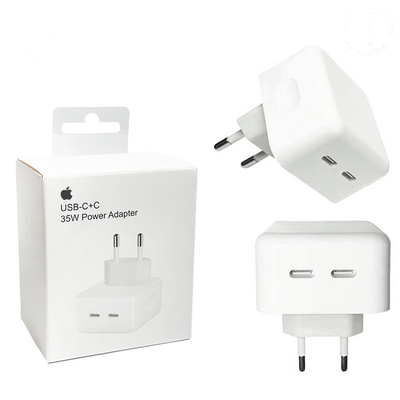 Cargador doble Usb-C Carga Rapida 35W Apple