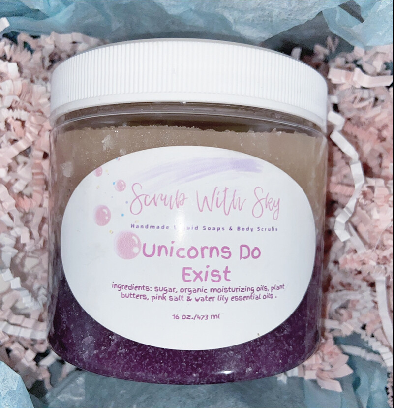 &#39;Unicorns Do Exists&#39; Body Scrub