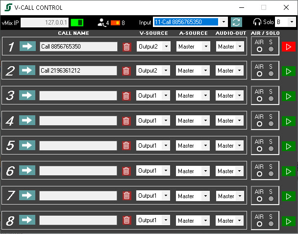 VCALL CONTROL