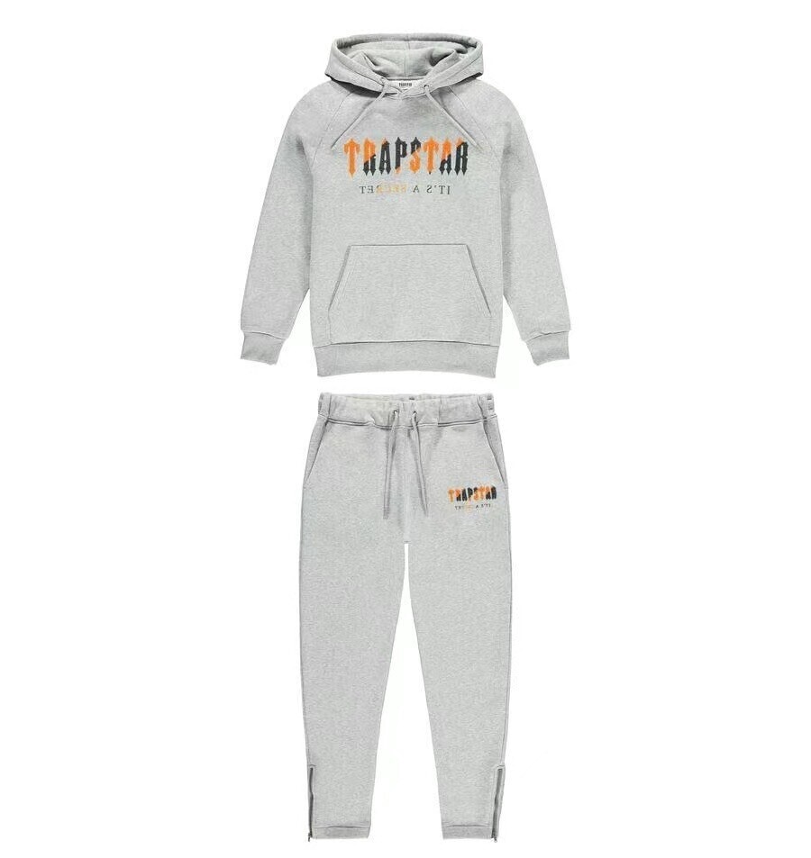 TS London Chenille Decoded Tracksuit - Grigia/Arancione