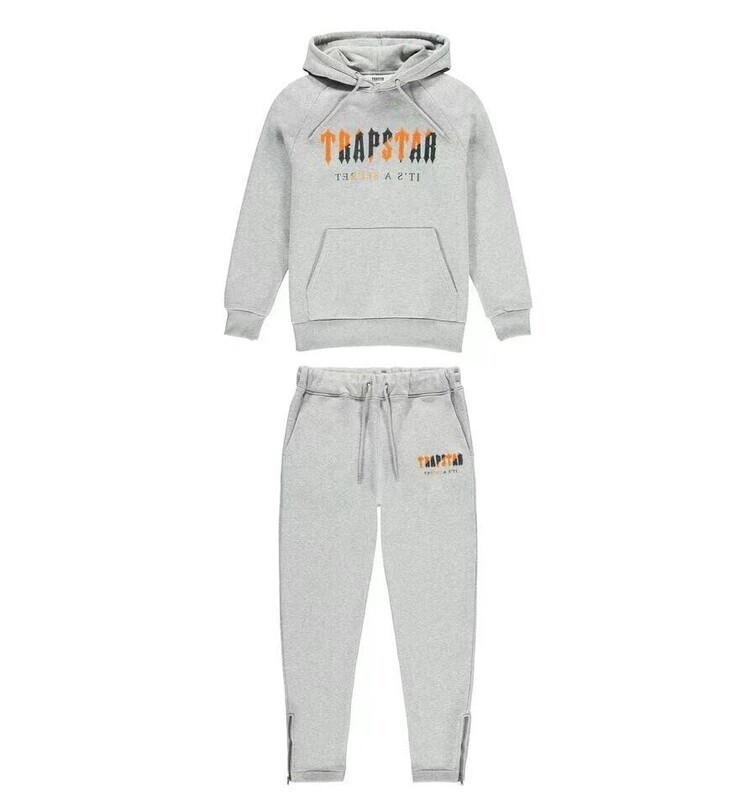 TS London Chenille Decoded Tracksuit - Grigia/Arancione
