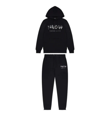 Tuta Anniversario TS Chenille Camo Decodata Con Cappuccio - Nera