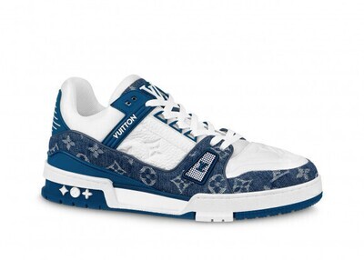 Trainer Monogram Denim Blu