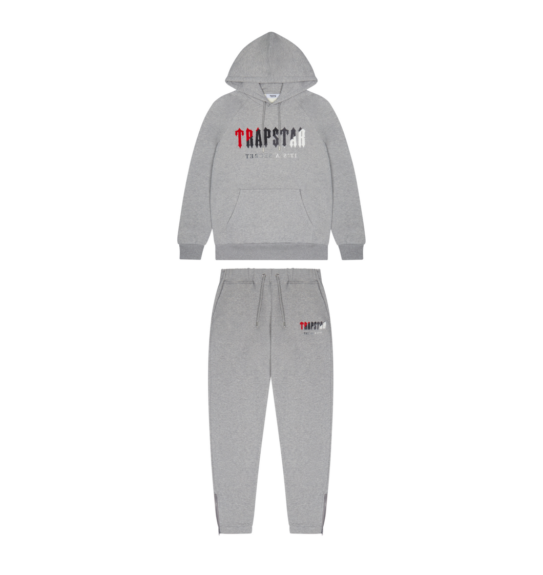 TS London Chenille Decoded Tracksuit - Grigio/Rosso