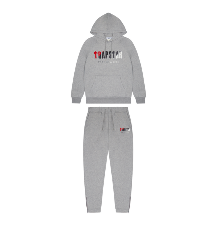 TS London Chenille Decoded Tracksuit - Grigio/Rosso