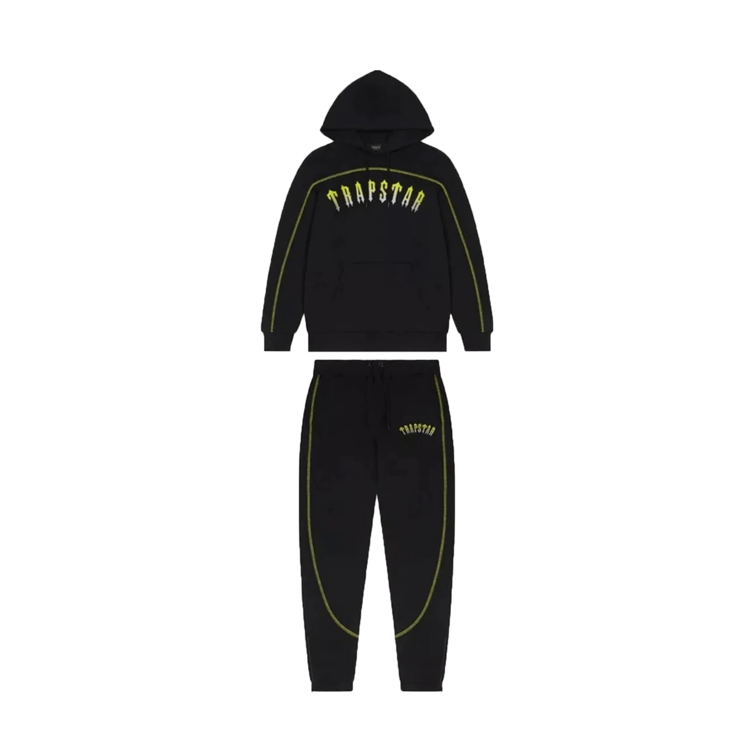Tuta Trapstar London Irongate x Central Cee Nero/Giallo, Moda Uomo