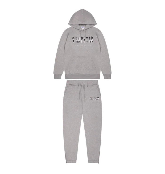 Tuta Anniversario TS Chenille Camo Decodata Con Cappuccio - Grigia