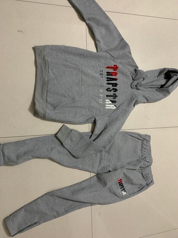 TS London Chenille Decoded Tracksuit - Grigio/Rosso