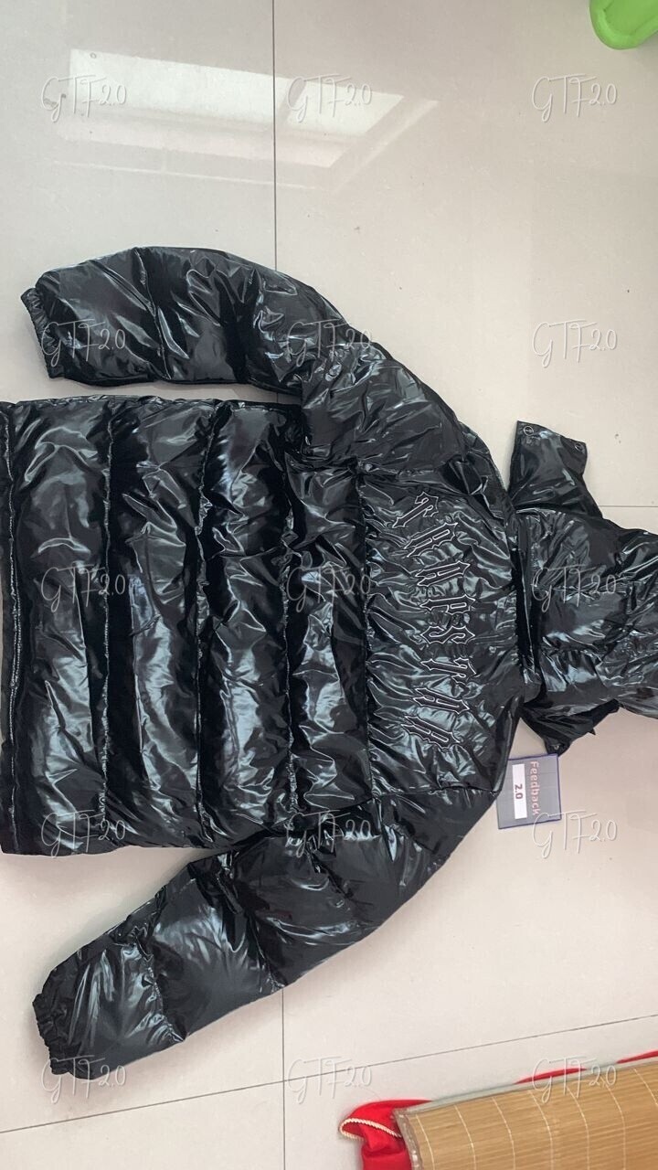 Giubbotto TS Nera Luccicante Irongate con Cappuccio Rimovibile