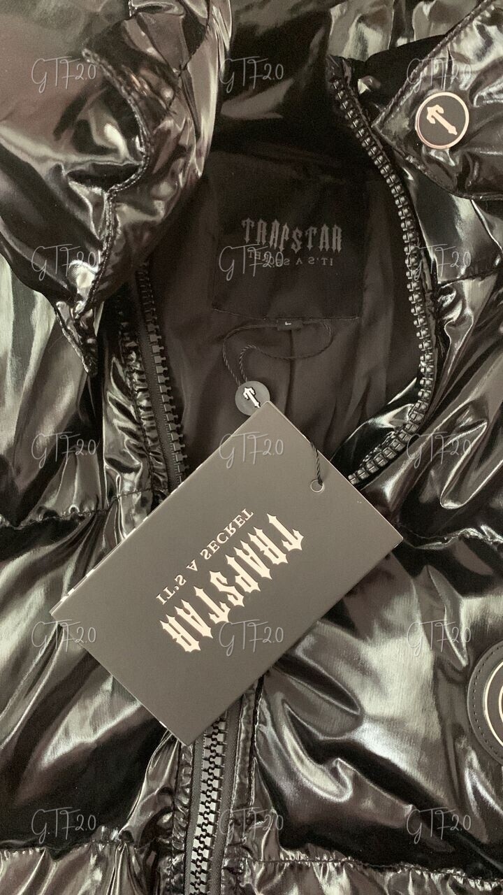 Giubbotto TS Nera Luccicante Irongate con Cappuccio Rimovibile