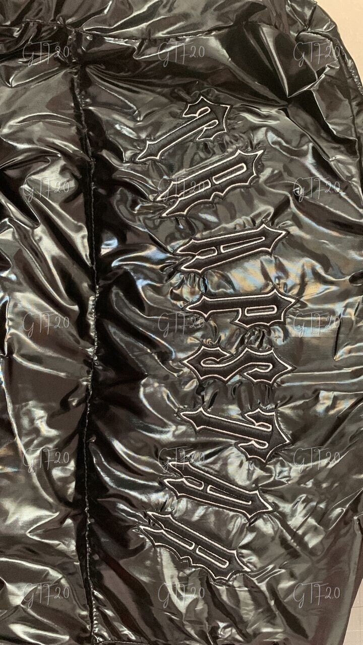 Giubbotto TS Nera Luccicante Irongate con Cappuccio Rimovibile