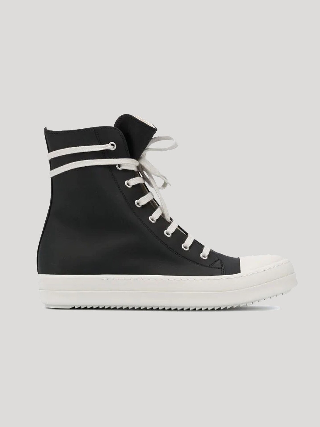 Rick Owens Sneakers Alte Di Colore Nero Pelle
