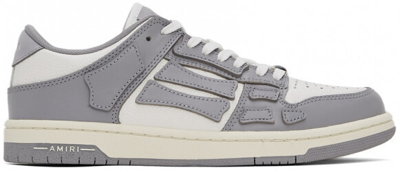 AMIRI Skel Bones Low Top Leather Sneakers Grey