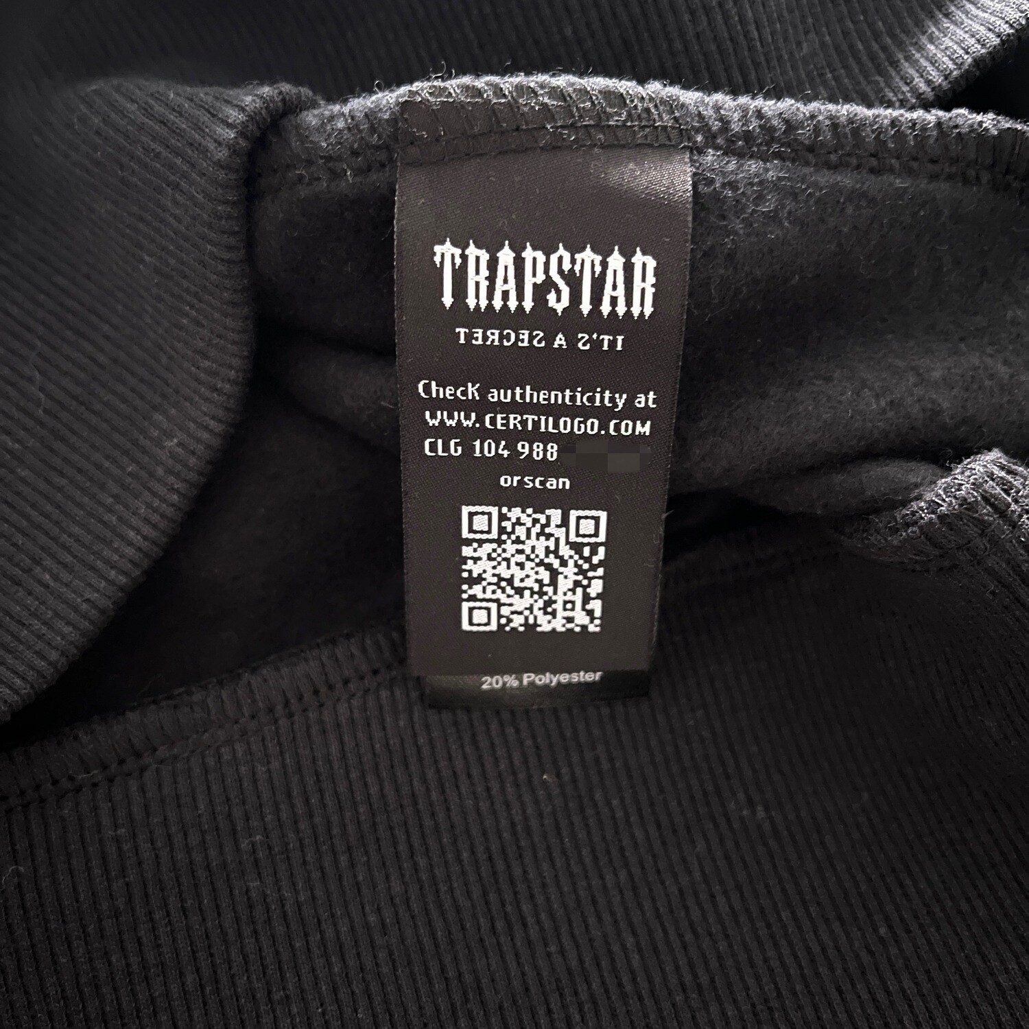 Tracksuit TS Chenille Decoded 2.0 Con Cappuccio Nera