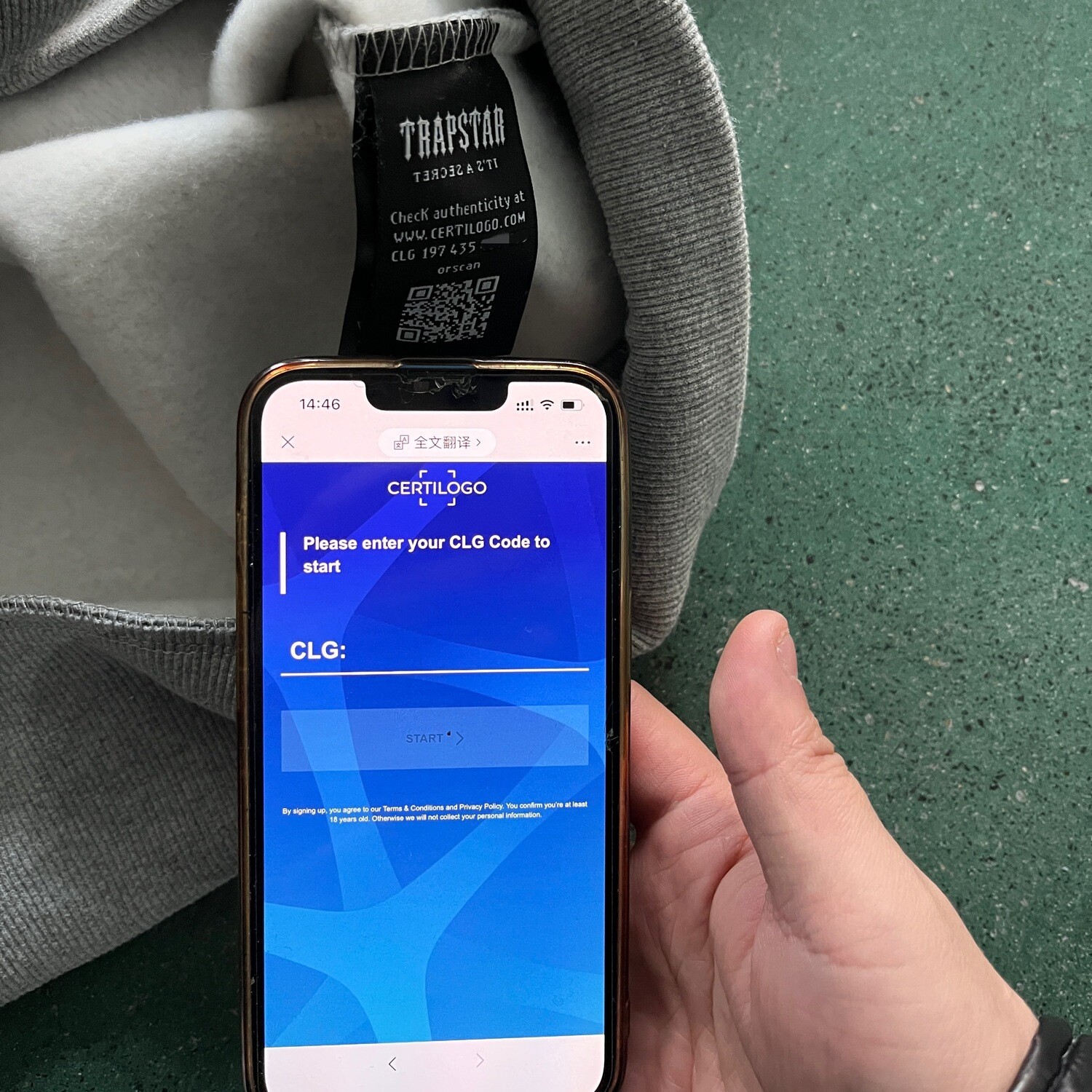 Tracksuit TS Chenille Decoded 2.0 Con Cappuccio Grigia