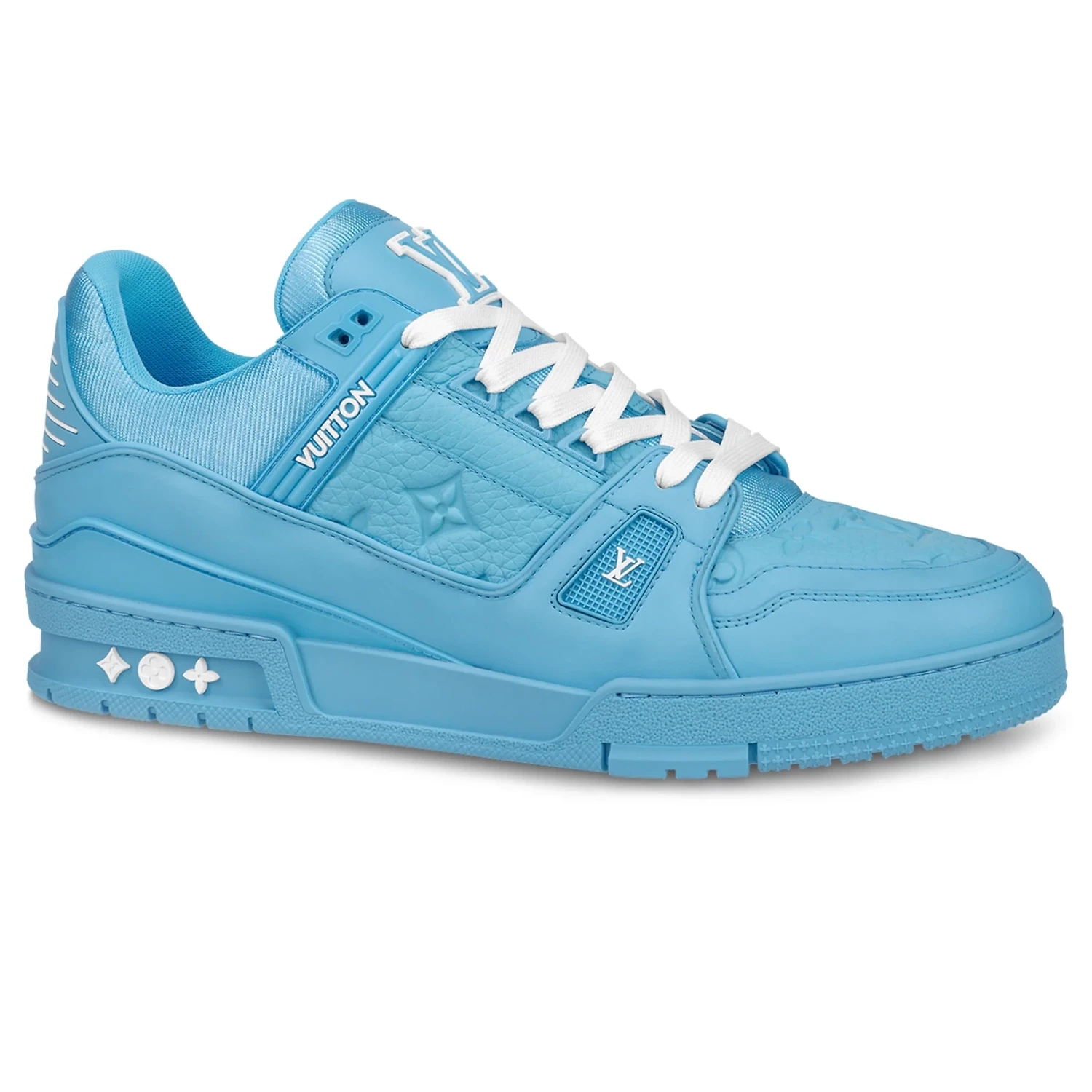 Trainer Monogramma Blu Goffrato