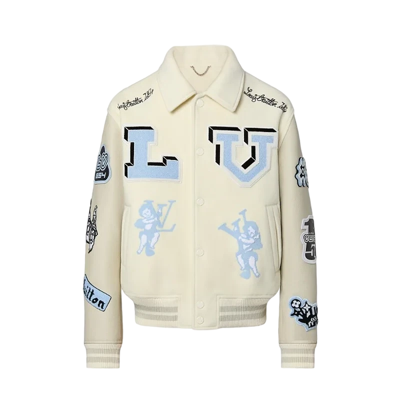 Giacca Varsity Louis Vuitton x Off-White Bianca