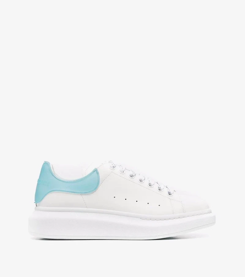 AMQ Oversized Low Top White &amp; Sky Blue