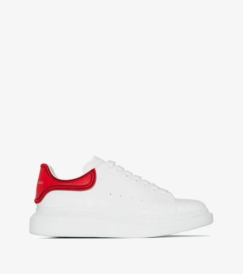 AMQ Oversized Low Top White &amp; Red