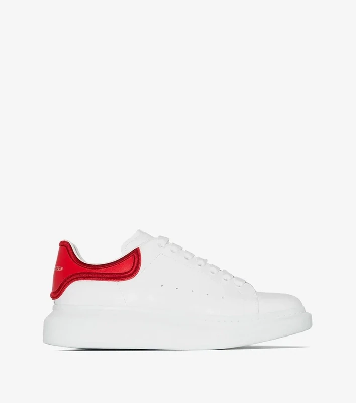 AMQ Oversized Low Top White &amp; Red