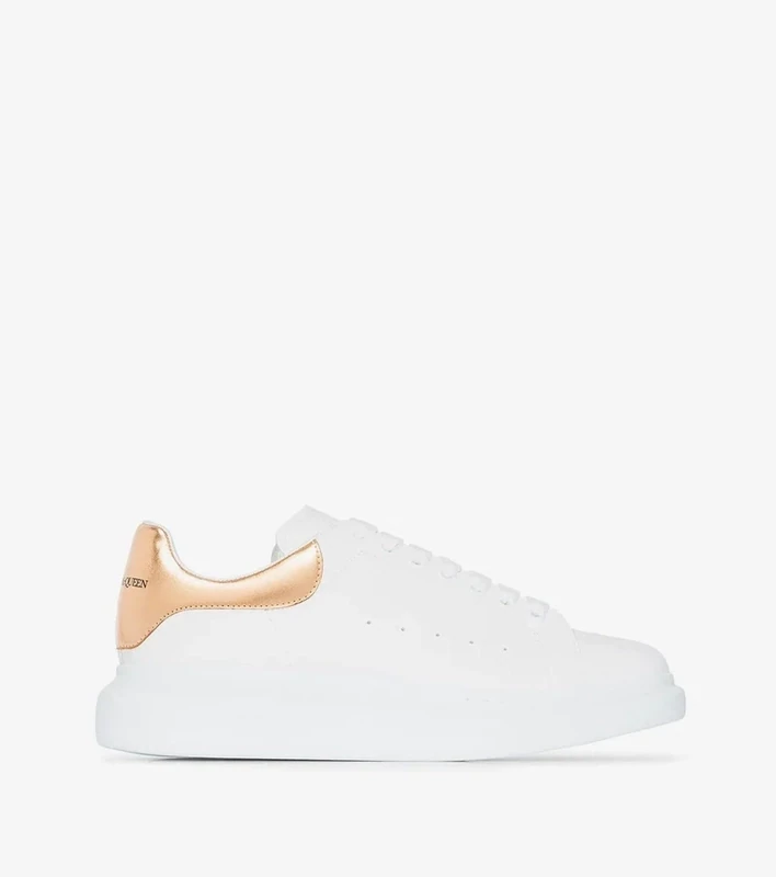 AMQ Oversized Low-Top White &amp; Pink Gold