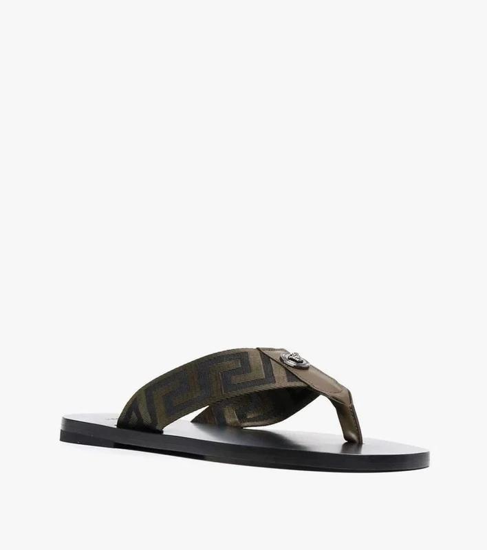 V. Ace Greca-pattern flip-flops