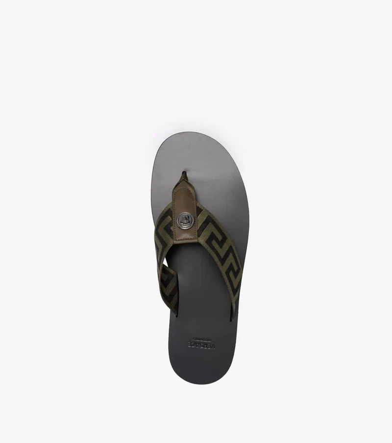 V. Ace Greca-pattern flip-flops