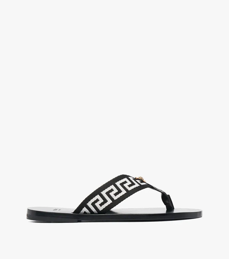 V. Ace Greca-motif thong-strap flip-flops