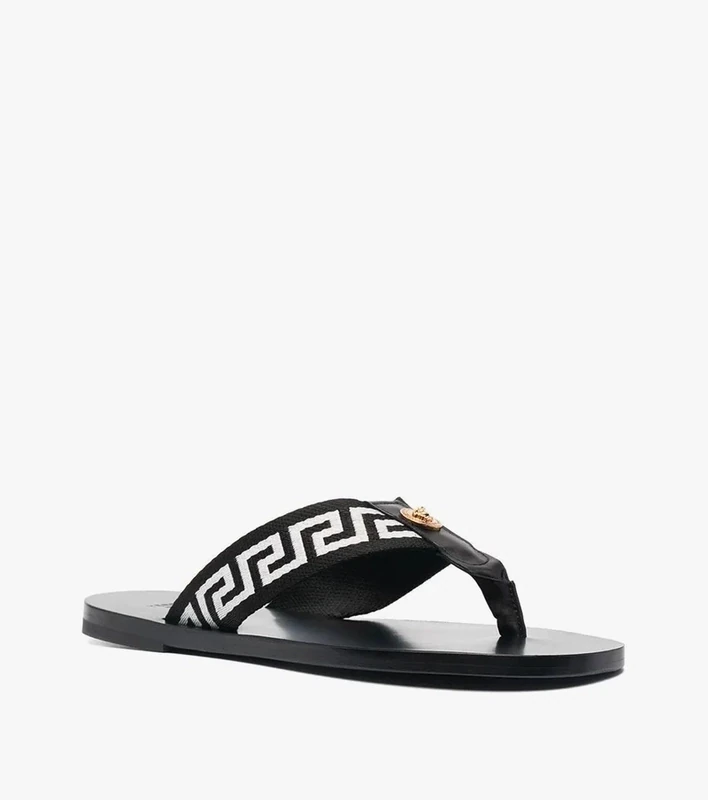 V. Ace Greca-motif thong-strap flip-flops