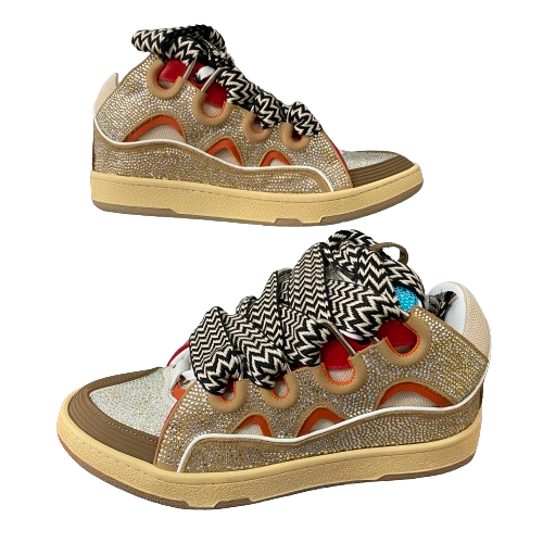 Curb Sneaker Beige &amp; Arancione