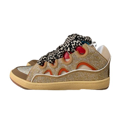 Curb Sneaker Beige &amp; Arancione