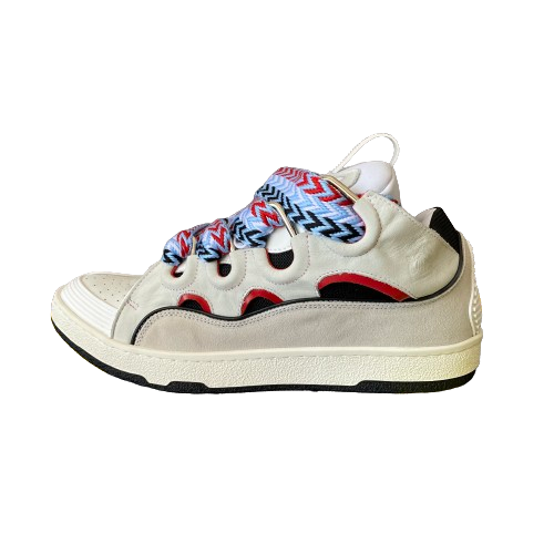 Curb Sneaker Grigio Chiaro &amp; Blu &amp; Nero &amp; Rosso