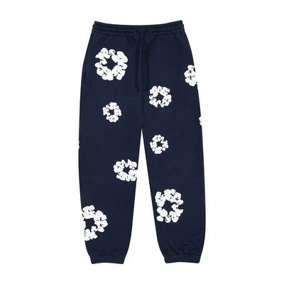 Pantaloni Y2K Felpa Flowers