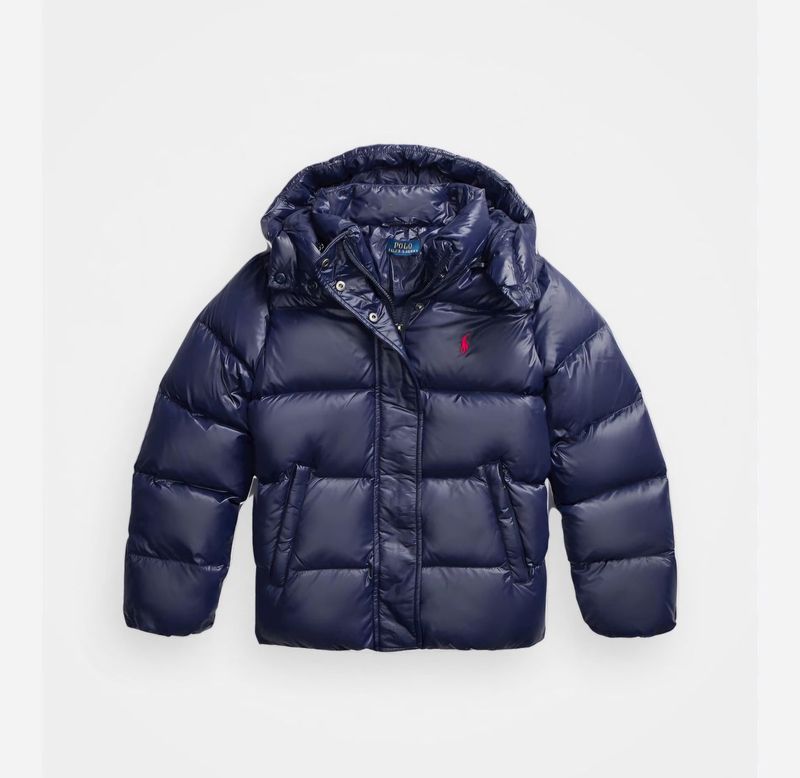 Polo Ralph Lauren The Gorham Glossed Down Jacket Blu Glossy