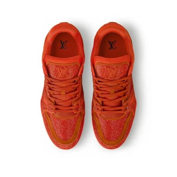 Trainer Rosso Rhinestone Embellished