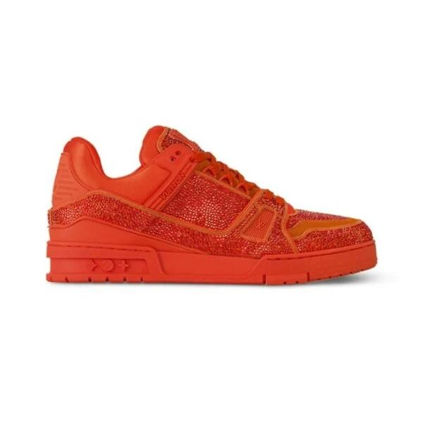 Trainer Rosso Rhinestone Embellished