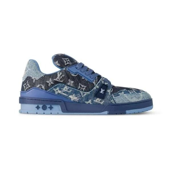 Trainer Monogram Denim Blu