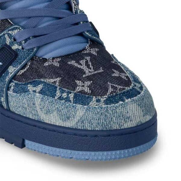Trainer Monogram Denim Blu