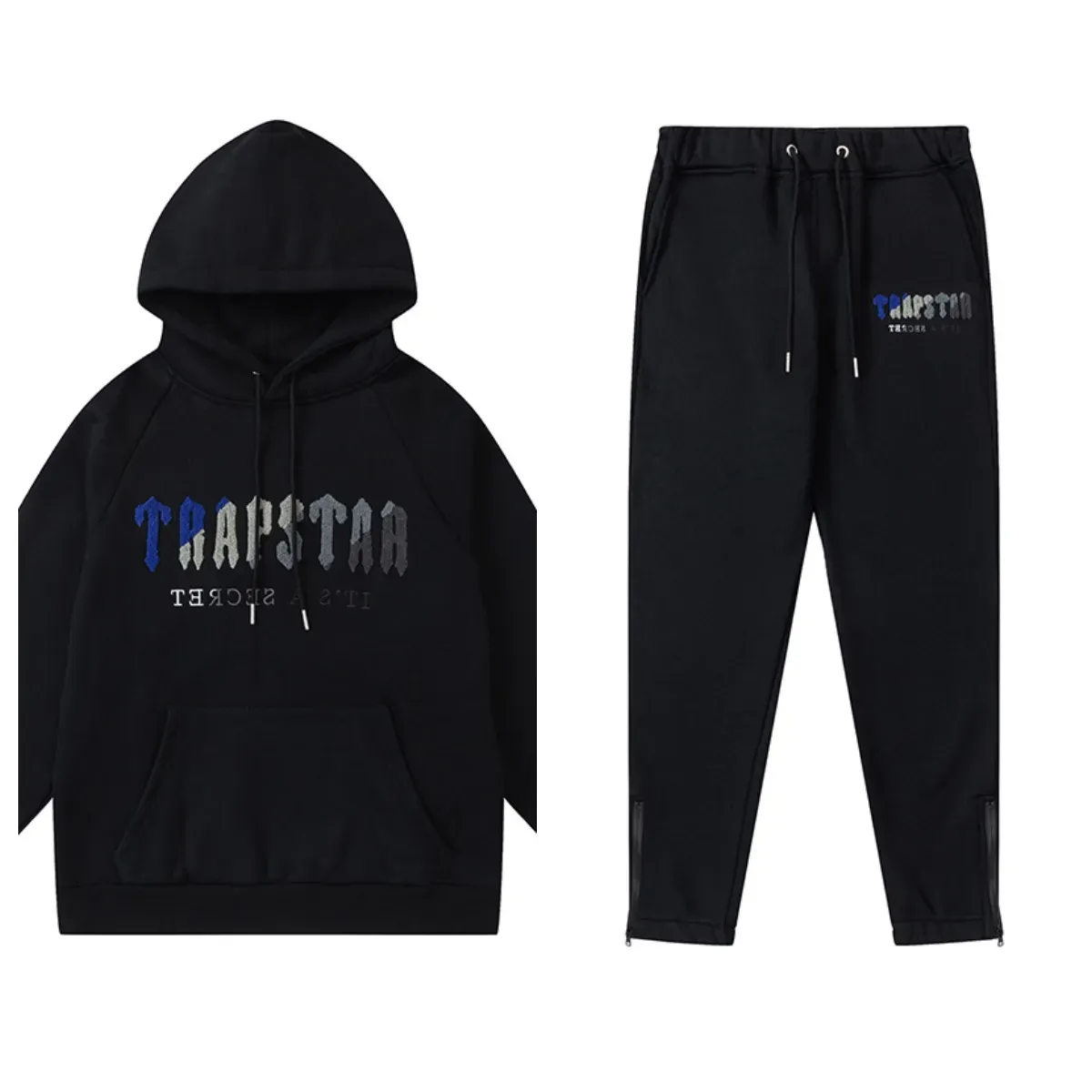 TS London Chenille Decoded Tracksuit - Nero/Blu