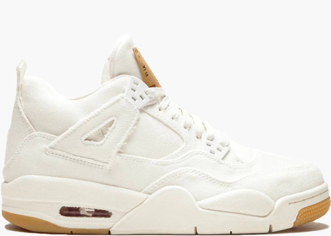 J 4 Retro Levis Denim White