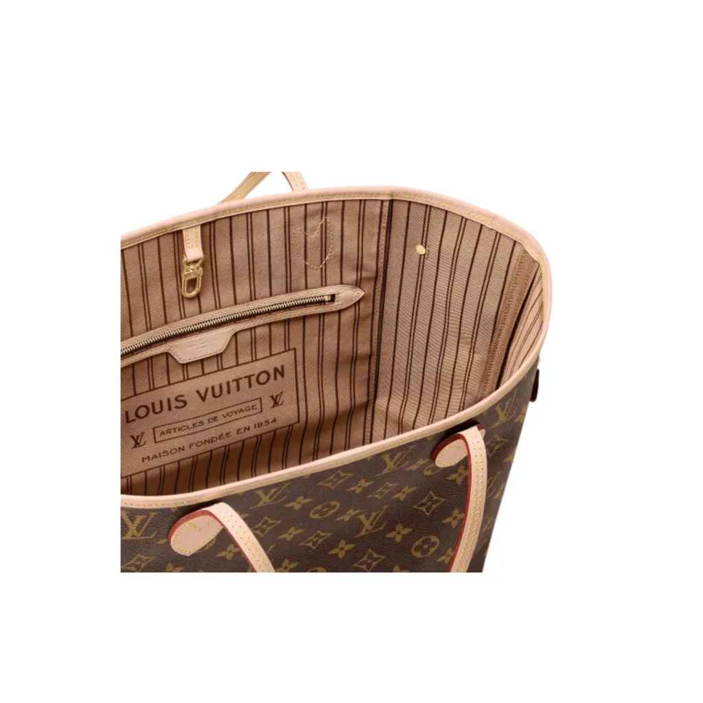 LV BORSA NEVERFULL MM TELA MONOGRAM/BEIGE