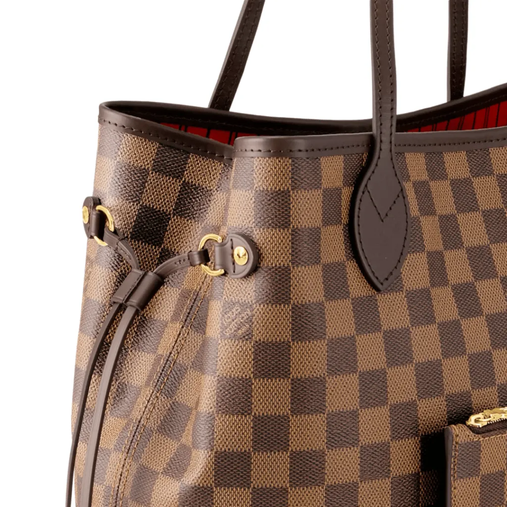 LV BORSA NEVERFULL MM TELA DAMIER ÉBÈNE ROSSO CILIEGIA