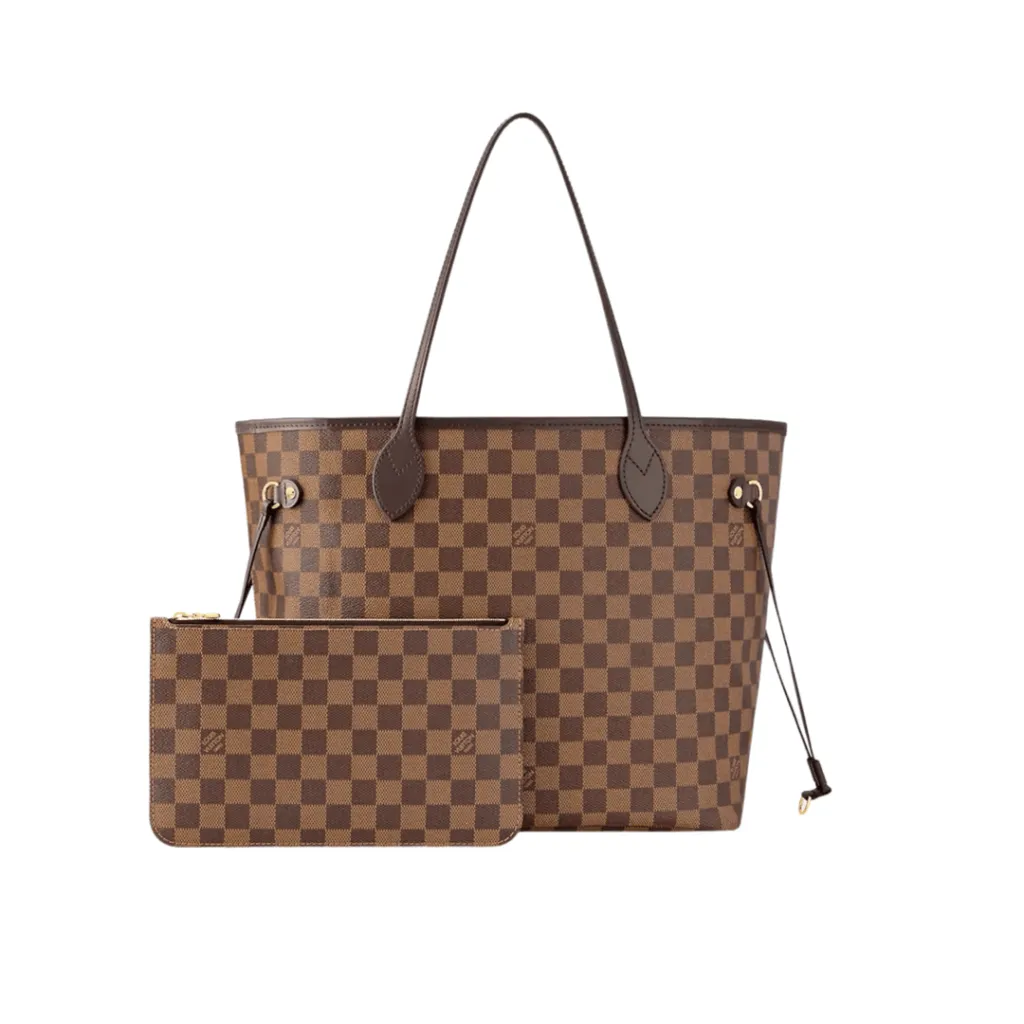 LV BORSA NEVERFULL MM TELA DAMIER ÉBÈNE ROSSO CILIEGIA