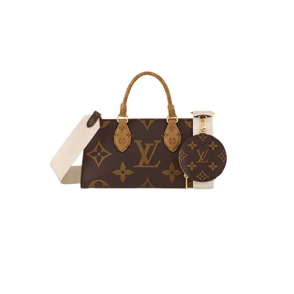 LV BORSA ON THE GO EAST WEST IN PELLE MONOGRAM EMPREINTE MONOGRAM REVERSE CANVAS