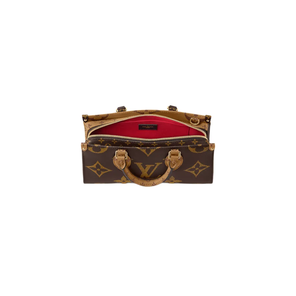 LV BORSA ON THE GO EAST WEST IN PELLE MONOGRAM EMPREINTE MONOGRAM REVERSE CANVAS