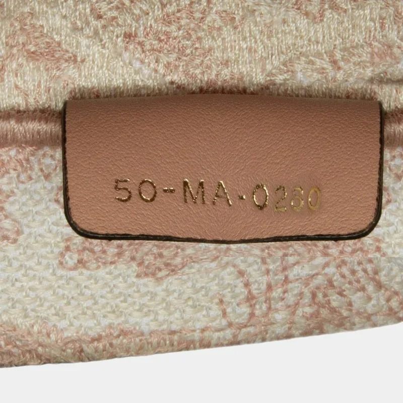 BORSA CD Book Tote Ecru and Pink Toile de Jouy Embroidery